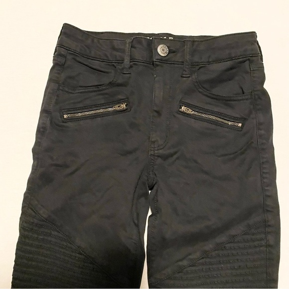American Eagle Super Super Stretch Jegging Women's Size 2 Regular Black Jeans - Picture 2 of 16